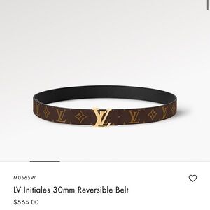 Louis Vuitton 30mm Reversible Initial Belt - Size 85 cm (Small)